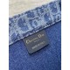 Dior Medium Book Tote Bag in Blue Denim Oblique Jacquard