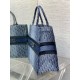 Dior Medium Book Tote Bag in Blue Denim Oblique Jacquard