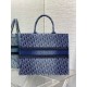 Dior Medium Book Tote Bag in Blue Denim Oblique Jacquard