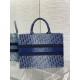 Dior Large Book Tote Bag in Blue Denim Oblique Jacquard