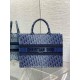 Dior Large Book Tote Bag in Blue Denim Oblique Jacquard