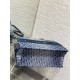 Dior Large Book Tote Bag in Blue Denim Oblique Jacquard