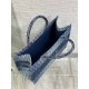 Dior Large Book Tote Bag in Blue Denim Oblique Jacquard