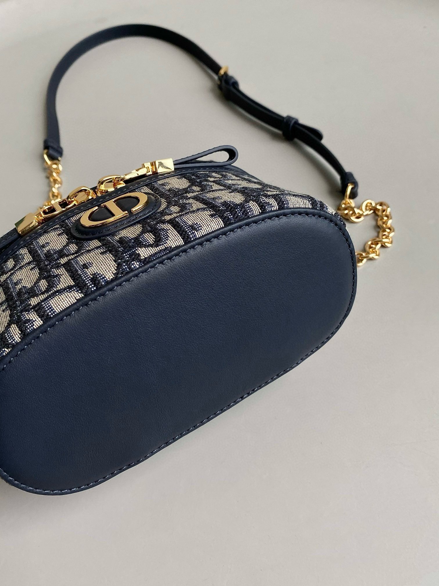 Dior 30 Montaigne Mini Vanity Case in Blue Oblique Jacquard