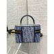 Dior 30 Montaigne Mini Vanity Case in Blue Denim Oblique Jacquard