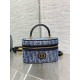 Dior 30 Montaigne Mini Vanity Case in Blue Denim Oblique Jacquard