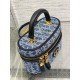 Dior 30 Montaigne Mini Vanity Case in Blue Denim Oblique Jacquard