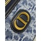 Dior 30 Montaigne Mini Vanity Case in Blue Denim Oblique Jacquard