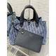 Dior Toujours Medium Bag in Blue Denim Oblique Jacquard