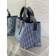 Dior Toujours Medium Bag in Blue Denim Oblique Jacquard