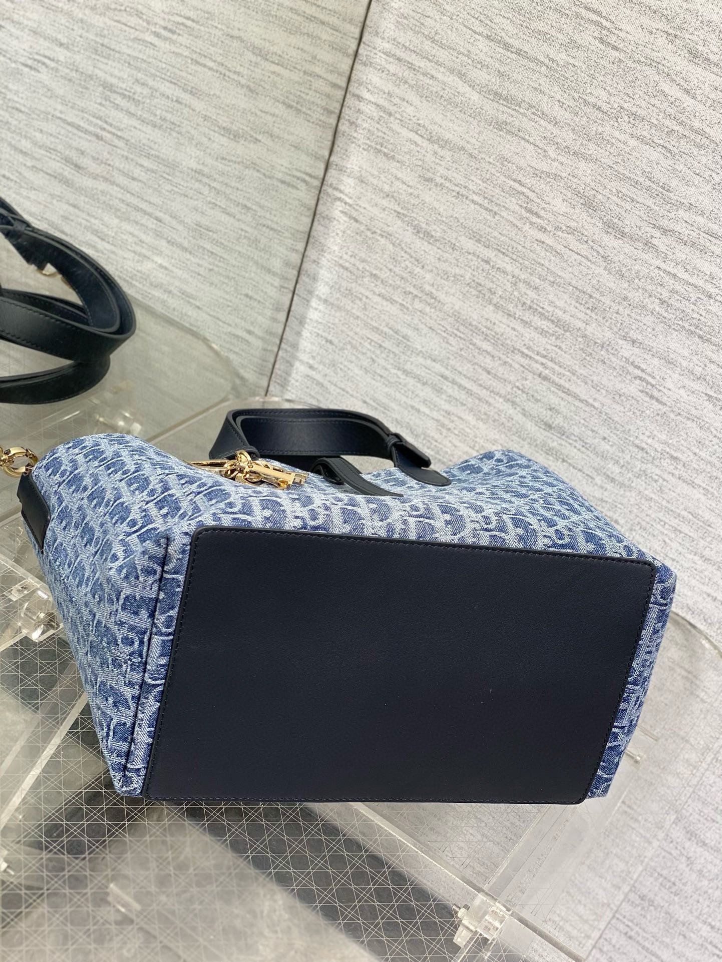 Dior Toujours Medium Bag in Blue Denim Oblique Jacquard