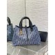 Dior Toujours Medium Bag in Blue Denim Oblique Jacquard