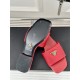 Prada Women's Slides in Red Saffiano Leather