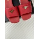 Prada Women's Slides in Red Saffiano Leather