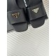 Prada Heeled Sandals 35mm in Black Saffiano Leather