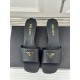 Prada Heeled Sandals 35mm in Black Saffiano Leather