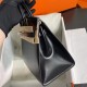 Hermes Birkin 25 Sellier Handmade Bag In Black Box Calfskin