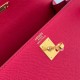 Hermes Kelly Sellier 28 Handmade Bag In Rose Extreme Epsom Calfskin