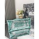 Dior Medium Dioriviera Book Tote in Aquamarina Toile de Jouy Embroidery