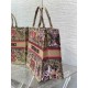 Dior Large Dioriviera Book Tote in Raffia with Pink Toile de Jouy Sauvage Embroidery