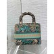 Dior Dioriviera Lady D-Lite Medium Bag in Raffia with Green Toile de Jouy Sauvage Embroidery