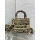 Dior Dioriviera Lady D-Lite Medium Bag in Raffia with Lime Toile de Jouy Sauvage Embroidery