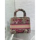 Dior Dioriviera Lady D-Lite Medium Bag in Raffia with Pink Toile de Jouy Sauvage Embroidery