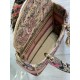 Dior Dioriviera Lady D-Lite Medium Bag in Raffia with Pink Toile de Jouy Sauvage Embroidery