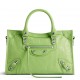 Balenciaga Le City Small Bag in Green Arena Lambskin