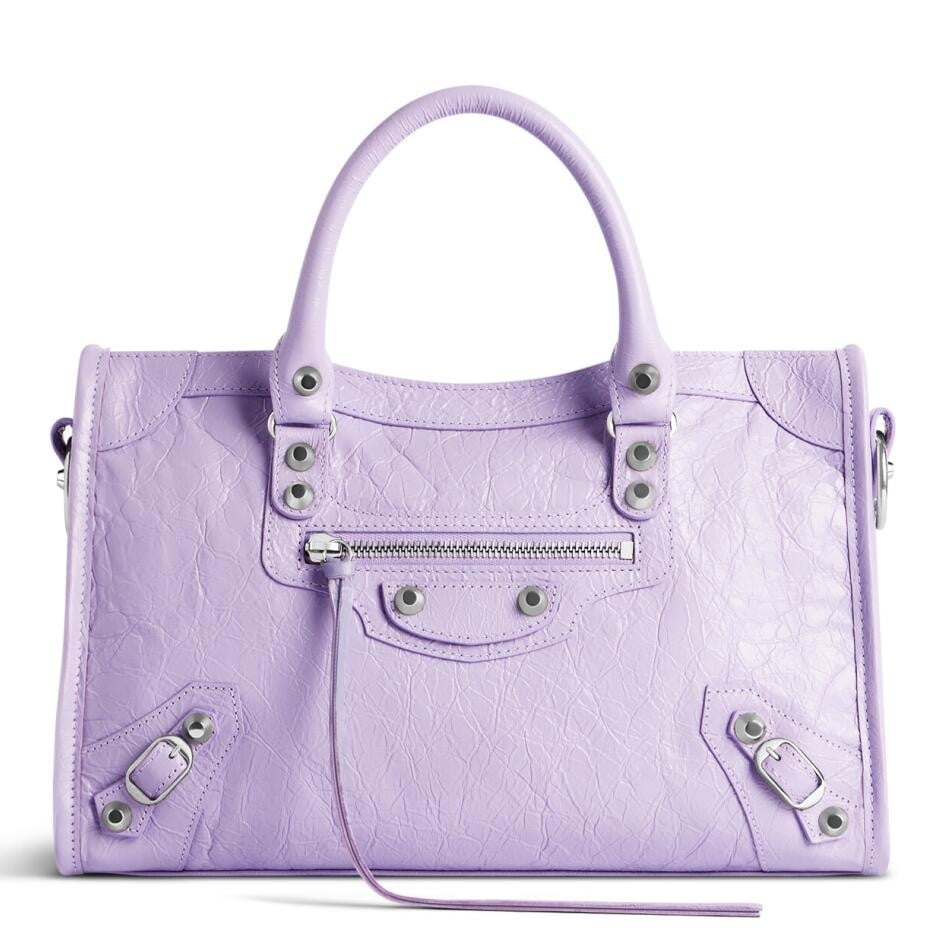 Balenciaga Le City Small Bag in Lilas Arena Lambskin