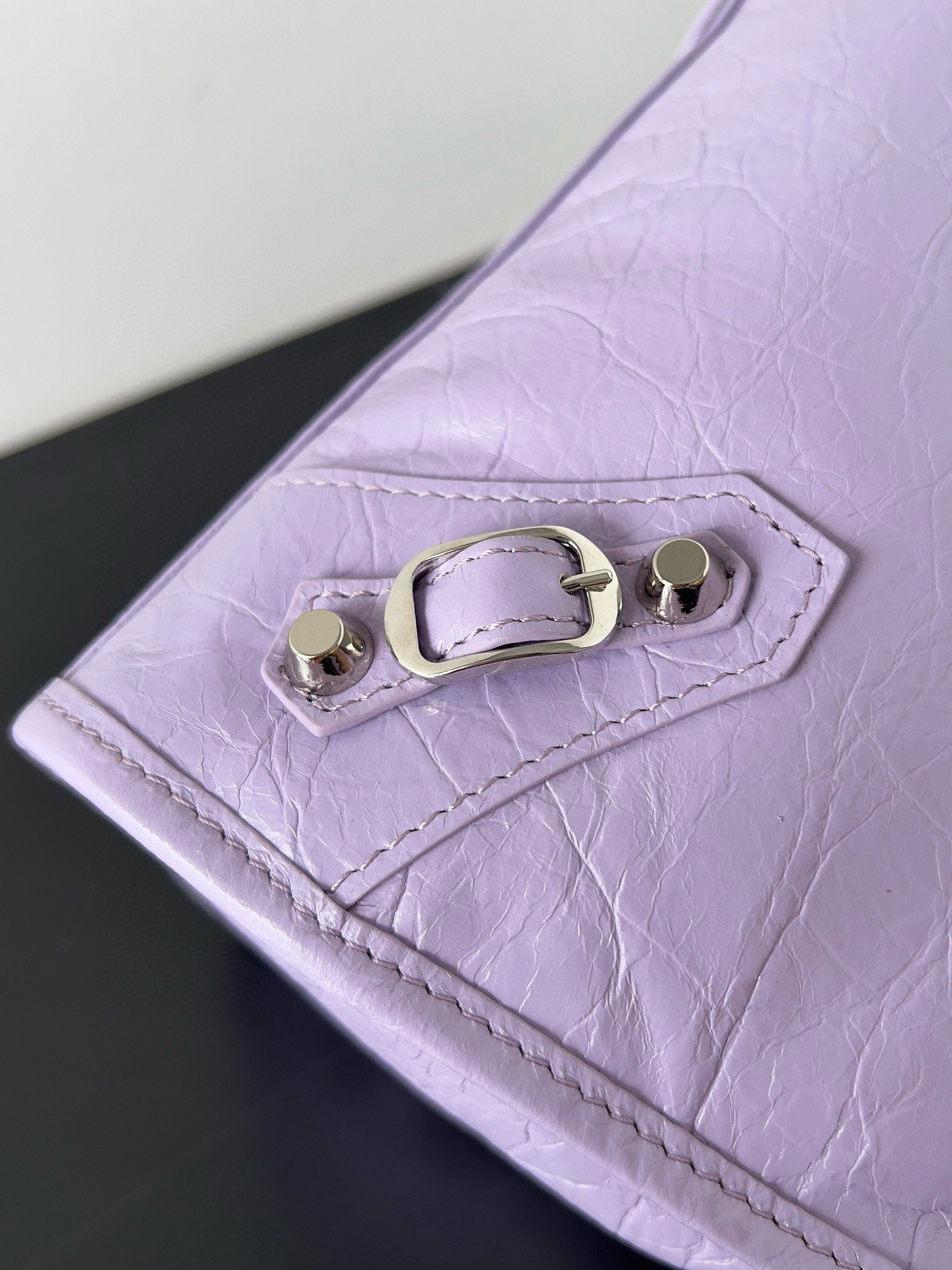 Balenciaga Le City Small Bag in Lilas Arena Lambskin