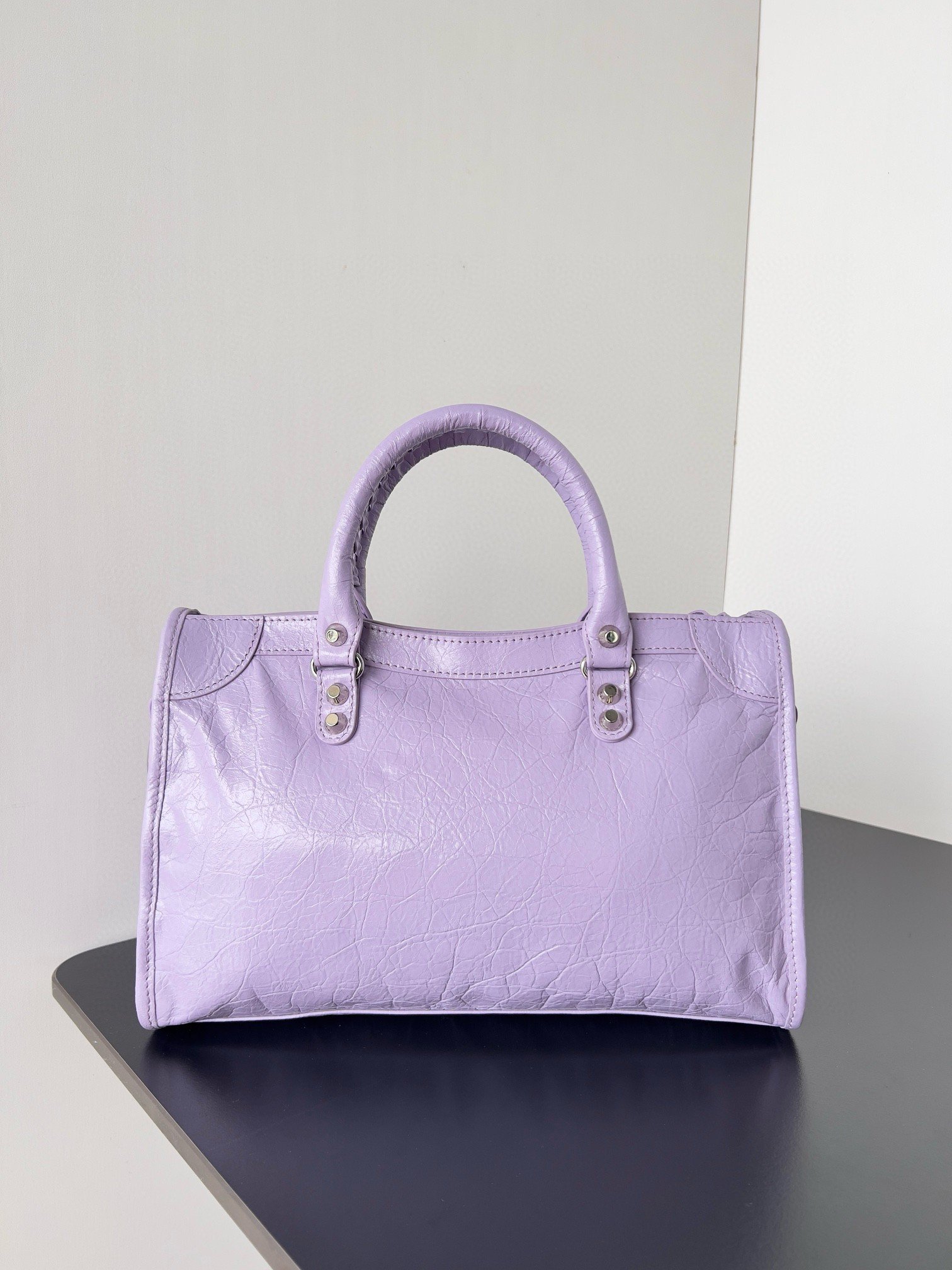 Balenciaga Le City Small Bag in Lilas Arena Lambskin