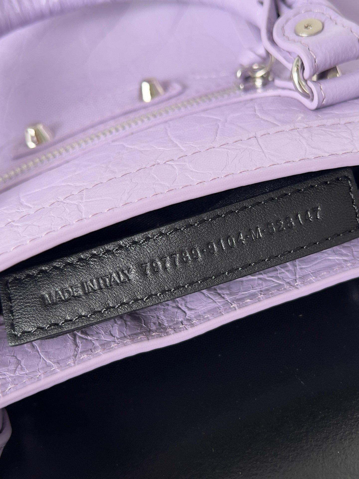 Balenciaga Le City Small Bag in Lilas Arena Lambskin