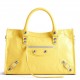 Balenciaga Le City Small Bag in Yellow Arena Lambskin