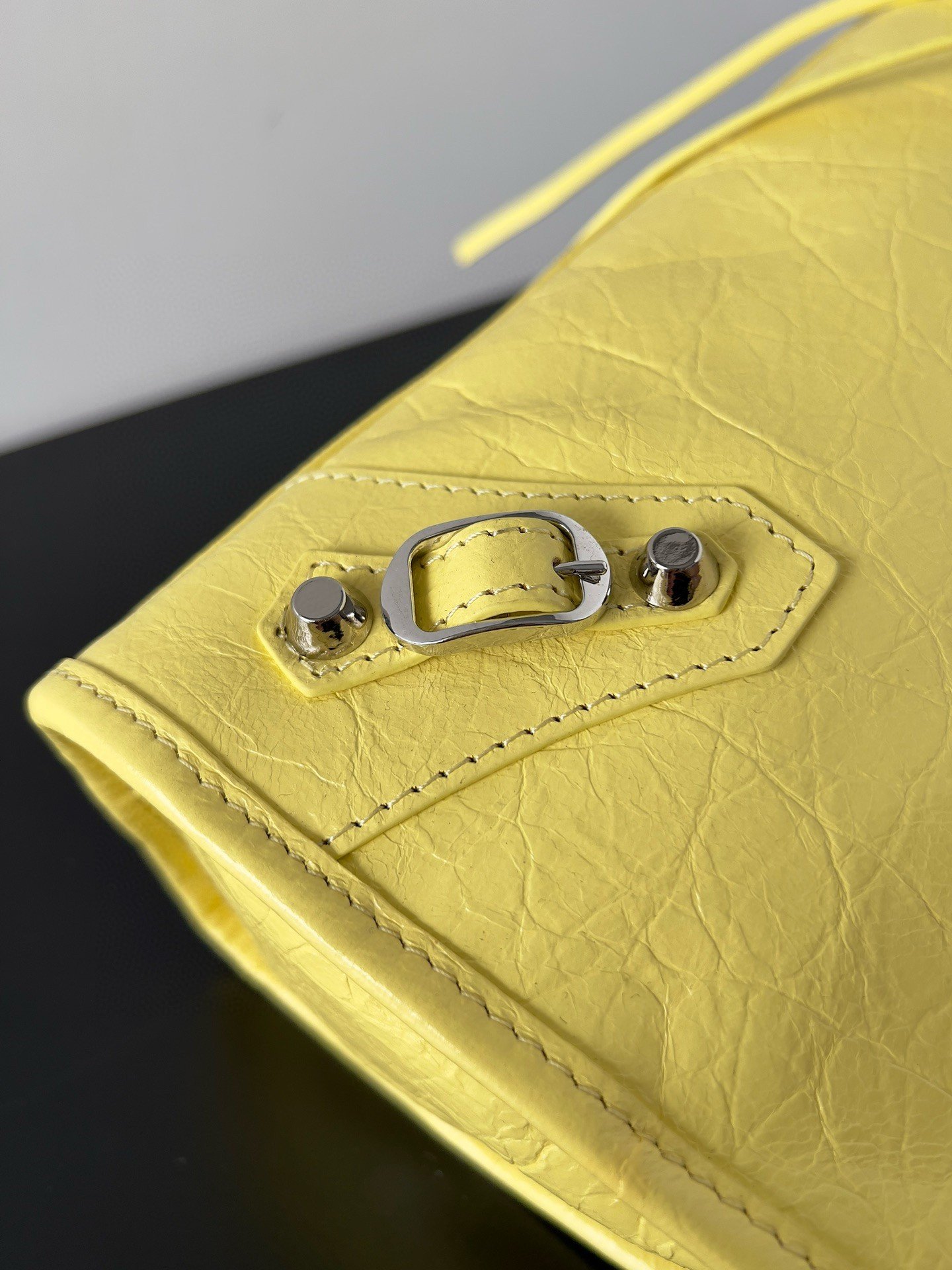 Balenciaga Le City Small Bag in Yellow Arena Lambskin