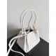 Bottega Veneta Parachute Small Bag in White Intrecciato Lambskin