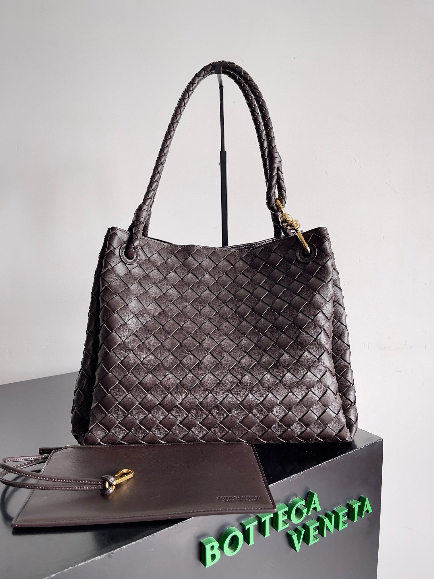 Bottega Veneta Parachute Large Bag in Fondant Intrecciato Lambskin