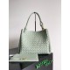 Bottega Veneta Parachute Large Bag in Sauge Intrecciato Lambskin