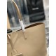 Saint Laurent Shopping Tote Bag in Beige Leather