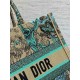 Dior Medium Dioriviera Book Tote in Raffia with Green Toile de Jouy Sauvage Embroidery