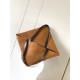 Loewe XL Puzzle Fold Tote Bag in Brown Suede Calfskin