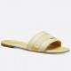 Dior Dioriviera Dway Slides in Lemon Yellow Toile de Jouy Sauvage Cotton