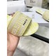 Dior Dioriviera Dway Slides in Lemon Yellow Toile de Jouy Sauvage Cotton