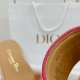 Dior Dioriviera Dway Platform Slides in Raffia and Pink Embroidered Cotton