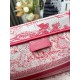 Dior Medium Dioriviera Book Tote in Pink Toile de Jouy Embroidery