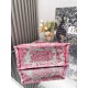 Dior Medium Dioriviera Book Tote in Pink Toile de Jouy Embroidery