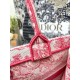 Dior Medium Dioriviera Book Tote in Pink Toile de Jouy Embroidery