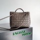 Bottega Veneta Andiamo Small Bag in Kaki Intrecciato Lambskin