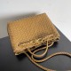 Bottega Veneta Medium Andiamo Bag In Praline Intrecciato Lambskin