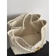 Bottega Veneta Andiamo Large Bag in White Intrecciato Lambskin